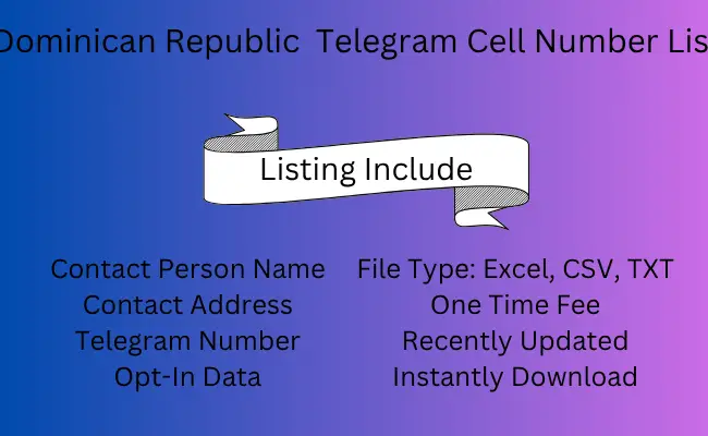 Dominican Republic Telegram Cell Number List