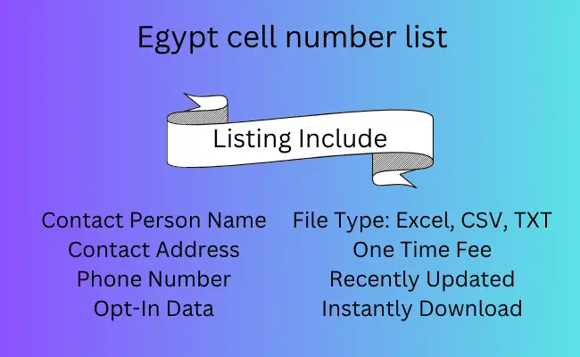 Egypt Cell Number List