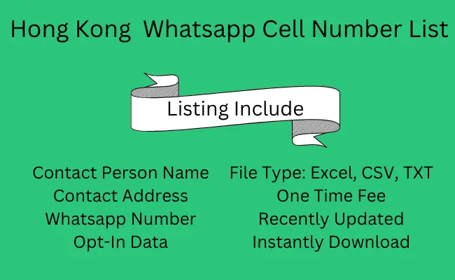 Hong Kong Whatsapp Cell Number List