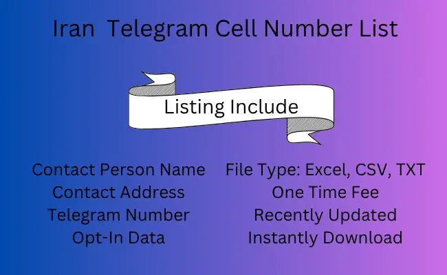 Iran Telegram Cell Number List