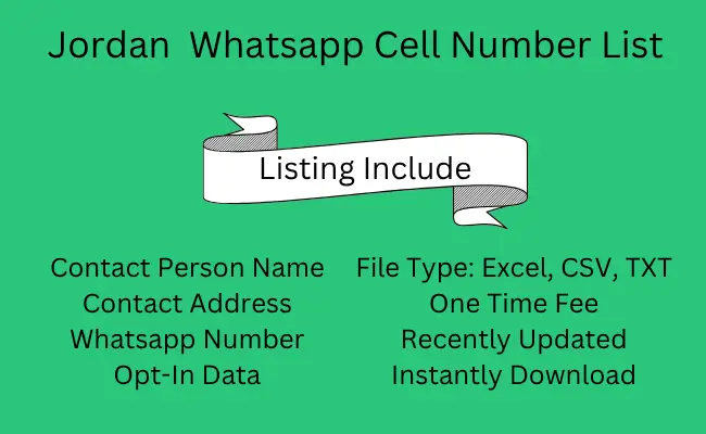 Jordan Whatsapp Cell Number List