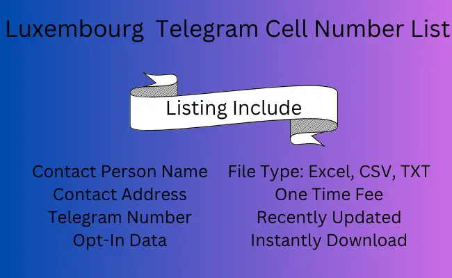 Luxembourg Telegram Cell Number List