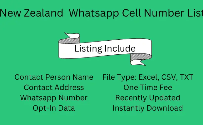 New Zealand Whatsapp Cell Number List