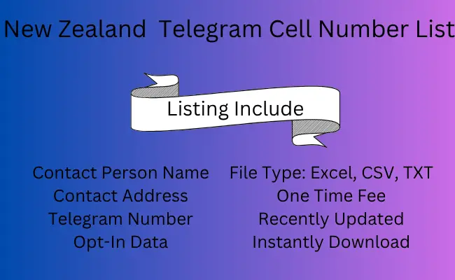 New Zealand Telegram Cell Number List