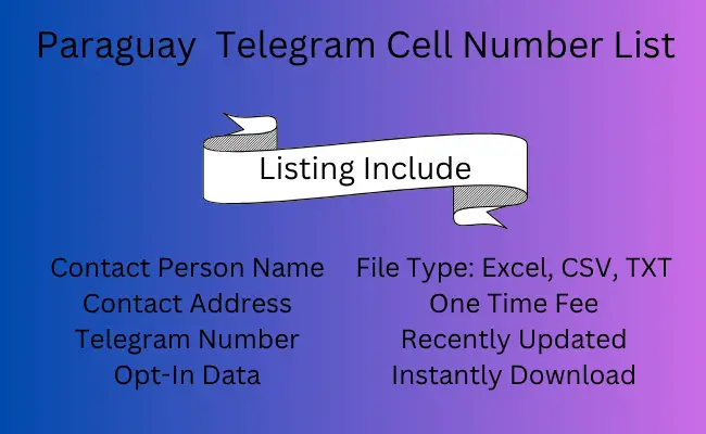 Paraguay Telegram Cell Number List