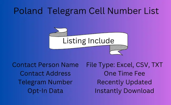 Poland Telegram Cell Number List
