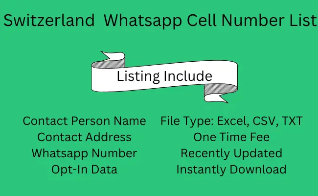Switzerland Whatsapp Cell Number List
