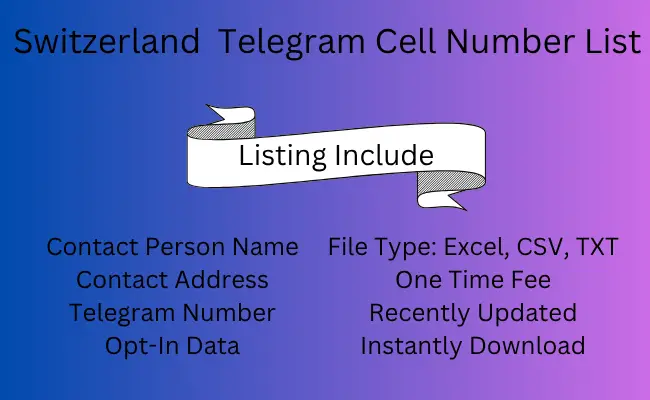 Switzerland Telegram Cell Number List