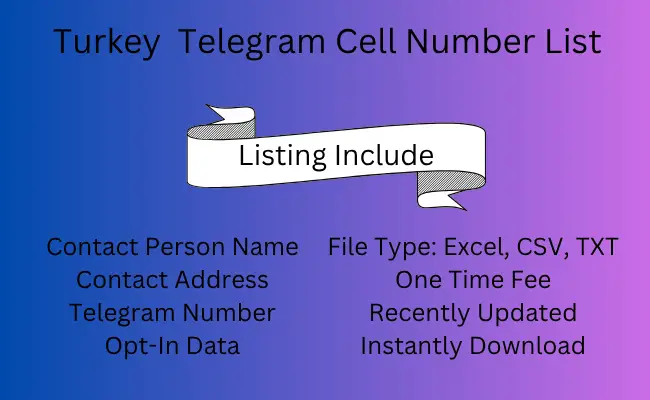 Turkey Telegram Cell Number List
