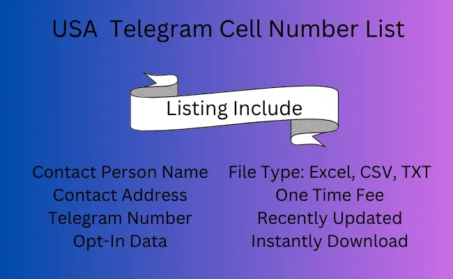 USA Telegram Cell Number List