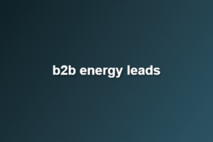 b2b energy leads