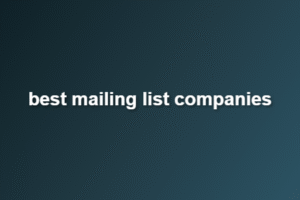 best mailing list companies